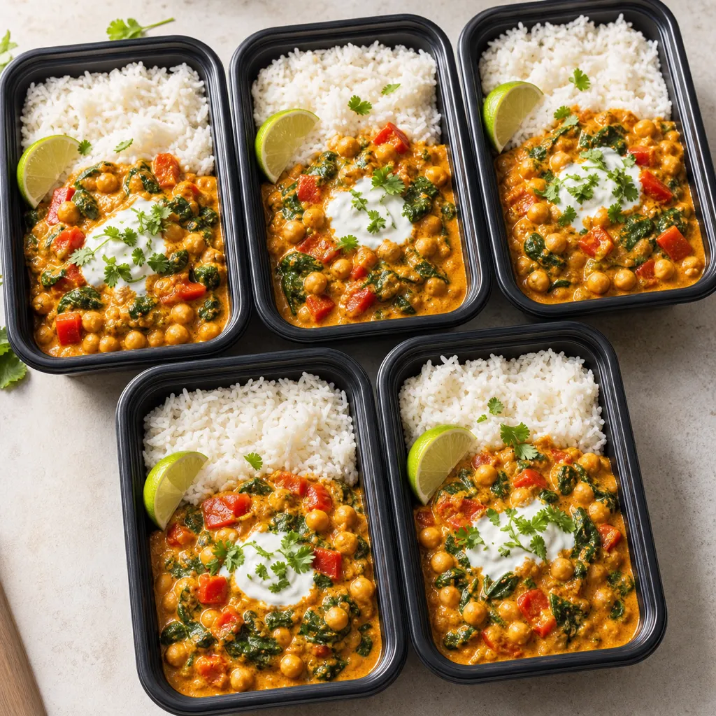 Coconut Chickpea Curry meal prep recipe
