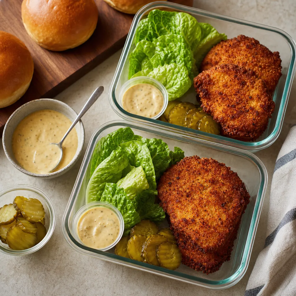 Spicy Chicken Burger meal prep recipe